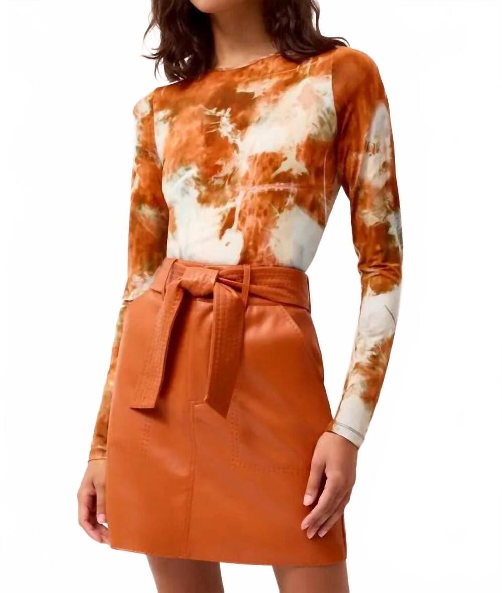 NEW MARIE OLIVER vallie mini skirt in brandy
